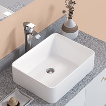 Bathroom Vessel Sink Rectangle Vessel Bathroom Sink 19 X 15 Inch White B... - $65.99