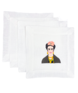 Lettermade Frida Kahlo Embroidered Cocktail Napkins - Set of 4 - €46,88 EUR