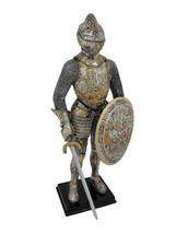 Medieval French Knight In Armor Statue Figure Armour - £67.42 GBP