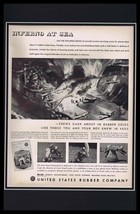 1942 United States Rubber Co Framed 11x17 ORIGINAL Vintage Advertising P... - $69.29