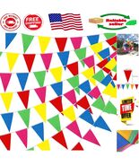 300 Durable Nylon Pennant Flags in 5 Colors - 375ft for Outdoor &amp; Indoor... - $420.73 MXN