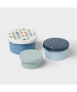 Pillowfort Kids 3pk Checkered Stainless Steel Snack Containers Portable - $257.61 MXN