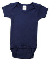 Newborn Navy Interlock Short Sleeve Bodysuit Onezie Color:navy - £10.94 GBP