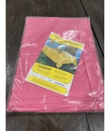 Vintage Pink Oval Tablecloth 60&quot; x 86” Shabby Cottage Protected Light Li... - $54.29 CAD
