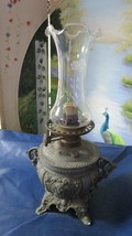 1880s Nicholas Muller &amp; Sons NY cast metal oil lamp UNIQUE/ORIGINAL - £335.15 GBP