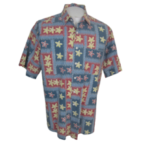 Impact vintage 90s Men Hawaiian camp shirt p2p 24.5 L aloha luau tropical floral - £19.35 GBP