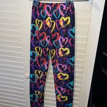 Girls, colorful heart print leggings by Syleia size medium/8 - $7.84