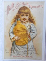 1989 Henry Ford Museum Hall&#39;s Hair Renewer Old Fashioned Children Trade Cards - £4.54 GBP