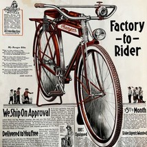 Mead Cycle Ranger Motor Bike 1924 Advertisement Lithograph Bicycles #2 DWCC5 - £55.94 GBP