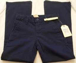 Girls Faded Glory Pants Bootcut Chino Blue Sapphire Size 5 New With Tags - £8.57 GBP