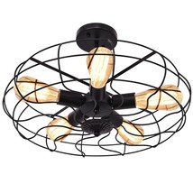 5 Light Modern Black Iron Sphere Modern Chandelier - $2,588.64 MXN