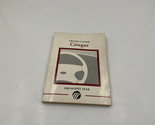 2000 Mercury Cougar Owners Manual Handbook OEM N02B32010 - £20.79 GBP