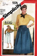 Misses&#39; SIDE-BUTTON Skirts 1982 Simplicity Pattern 5576 Size 12 Uncut - $12.00