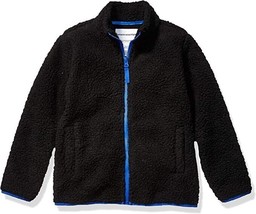 Amazon Essentials Boys and Toddlers&#39; Fleece Zip-up Hoodie Sweatshirt Black Small - £19.94 GBP