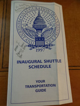 Bill Clinton Al Gore Inaugural Transportation Guide Shuttle to Events Maps 1997 - £12.58 GBP