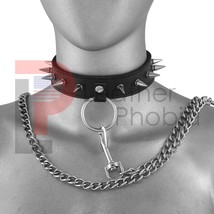 Real Cow Leather Cuffs, BDSM Restraint Leash Collar Cuffs, Lockable Neck Cuffs - £15.43 GBP