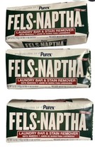Fels Naptha Laundry Bar Soap Detergent Stain Remover 5 Ounces Each, NEW (3) - £15.97 GBP