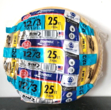 NEW Southwire Romex SIMpull Indoor Wire 12/3  NM-B Cable  25ft. with gro... - $39.59