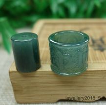 1 Set Certified Icy Green 100%Natural A jadeite jade Pendant ~ OmManiPadmeHum 六字 - £199.64 GBP