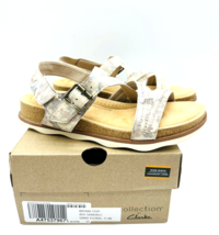Clarks Collection Adjustable Sandals - Brynn Step SAND FLORAL, US 9.5W - £27.30 GBP