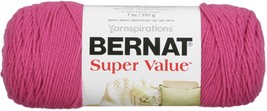 Bernat Super Value Solid Yarn-Magenta - £8.48 GBP