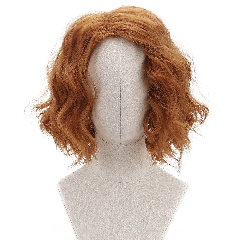 Short ginger Orange Cosplay Wig - Ladies and girls synthetic Wave anime Cosplay - £49.65 GBP