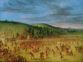 George Catlin Ball play of the Choctaw Ball Up Giclee Art Print + Ships Free - £30.49 GBP+