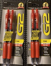 G2 Premium Gel Roller Pens, Fine Point 0.7 mm, Red, Pack of 4 - £6.86 GBP