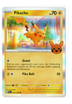 Pokémon TCG Pikachu 62/193 Holo Rare Stamped Trick or Trade 2023 Pack Fr... - $1.74
