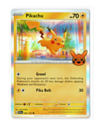 Pokémon TCG Pikachu 62/193 Holo Rare Stamped Trick or Trade 2023 Pack Fr... - $1.74