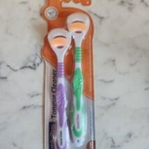 Dental-Clean Medium Tongue Cleaner Set Of 2 Ergonomic Handle &amp; Premium B... - $8.90