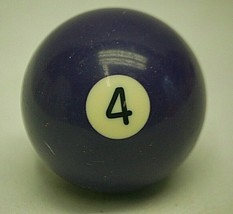 Pool Table Billiard Ball #4 Solid Violet Vintage Replacement Piece - £10.21 GBP