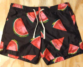 Men’s H&amp;M Watermelon Fruit Swim Trunks Small Net Lining Drawstring Novelty - $8.95