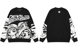 Hip Hop Vintage Sweater Y2K Mens Retro  Japanese Style   Jumpers 2022 Harajuku F - $198.13