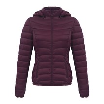 SANTELON Winter Women Warm Padded Puffer Jacket Coat With Hood Female Soild Shor - £41.29 GBP