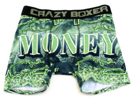 Crazy Boxer Green MONEY Boxer Briefs  New in Package Men&#39;s L - £23.66 GBP