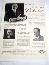 1937 Ad Businessmen Profit By Traveling Pullman - $9.99