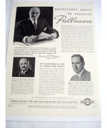 1937 Ad Businessmen Profit By Traveling Pullman - £7.85 GBP