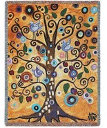 72x54 TREE OF LIFE Birds Contemporary Tapestry Afghan Throw Blanket - £49.90 GBP