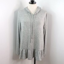 New Jane &amp; Delancey Women&#39;s L Gray Super Soft Knit Hooded Pullover Sweater - £14.07 GBP