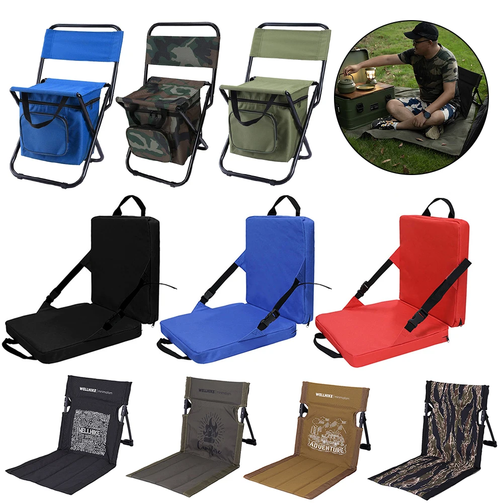 Camping Folding Back Chair Ultralight Single Lazy Chair with Storage Bag - £28.93 GBP+