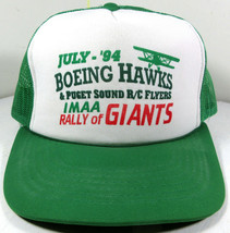 Vintage Boeing Hawks 1994 IMAA Rally of Giants Trucker Hat Puget Sound R/C Flyer - £23.84 GBP