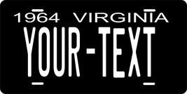 Virginia 1964 License Plate Personalized Custom Auto Bike Motorcycle Moped Tag - £8.59 GBP+