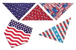 Patriotic Dog Bandanas USA Red White Blue America July 4th Independence ... - $185.84 MXN