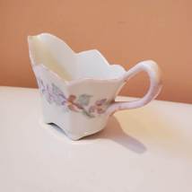 Vintage Creamer with Flowers, Upcycled Pink Cream Pitcher, Handpainted Pottery image 4