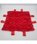 Baby Lovey Blanket Red White Super Soft Clean VG Condition Satin Tabs 11... - £5.65 GBP