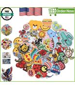 Vivid Vintage Style Iron-On/Sew-On Patches - 60 Assorted Embroidered Des... - $34.53 CAD