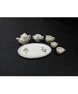 Vintage Occupied Japan Children&#39;s Mini Toy Tea Set Floral Design, Doll H... - $14.54