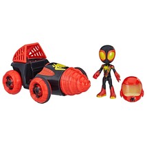 Marvel Spidey and His Amazing Friends Web-Spinners Miles with Drill Spinner, Car - £53.19 GBP