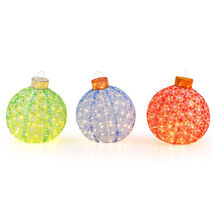 3-Piece Pre-Lit Pop up Christmas Ball Set with Warm White LED Lights - $128.46 3-Piece Pre-Lit Pop up Christmas Ball Set with Warm White LED Lights - $128.46